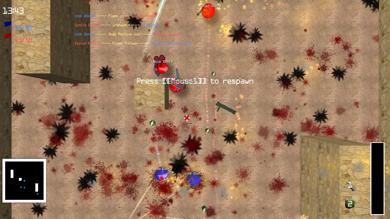 A BaboViolent arena viewed from above